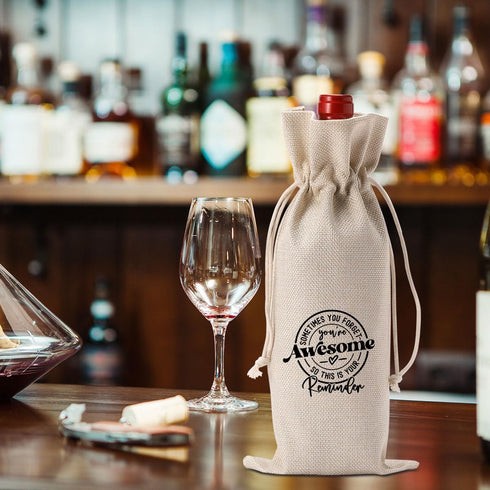 YUANHAO Best Friends Wine Bag, Friendship Gifts for Bestie Friends, Thanksgiving Christmas Appreciation Gifts for Coworker, Sometimes You Forget Y...