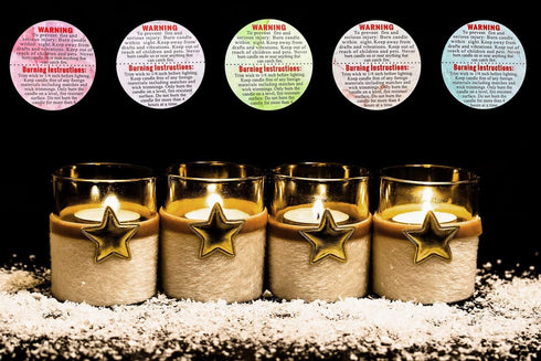 1000 Pcs Candle Warning Labels,1.5 Inch Candle Safety Stickers for Candle Making DIY Candle Jars, Multicolor...