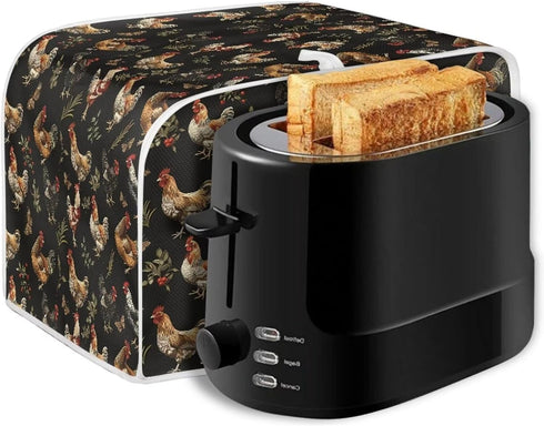 Toaster Cover Microwave Toaster Oven Grill Dust Cover Compatible with 4 Slice Toaster Dust Protection Washable Stain Resistant Gift for Women, Roo...