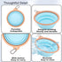 Collapsible Dog Bowls for Travel Portable Pet Food Water Bowl Foldable Silicone Food Dish with Carabiner Clip, BPA Free, Perfect for Feeding Small...