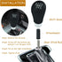 6 Speed Shift Knob Car Shifter Handle PU Leather Gear Stick Head for Most Manual Automatic Vehicles (Black Stitches)...