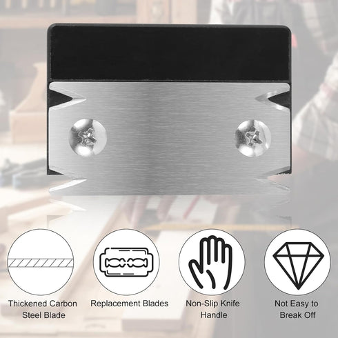 Woodworking Edge Trimmer, Portable Manual Edge Banding Cutter with 1 Carbon Steel Blade Replacement Anti-Slip Hand Planer for Wood PVC ABS Melamin...