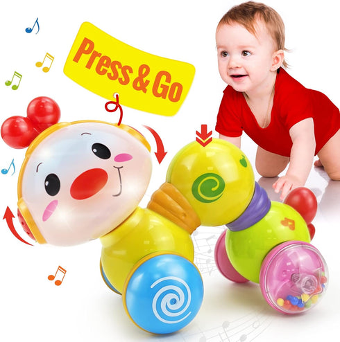 1 Year Old Girl Gifts Baby Toys 6-12 Months+ Press & Go Music Light Toys for 1 Year Old Girl, Toys for 1 + Year Old Girl Boy Baby Toys 12-18 Month...