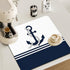 Nautical Dish Drying Mat - Nautical Anchor Absorbent Dish Drying Mat for Kitchen Counter, Coffee Bar Mat, Coffee Maker Mat for Countertops, Dish R...