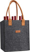 6 Bottle Wine Tote Bag, Insulated Thermal Padded Wine Bottle Carrying Cooler Carrier for Travel, Picnic, Great Gift for Wine Lover (Dark Grey)...