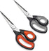 Premium Tailor Scissors Heavy Duty Multi-Purpose Titanium Scissors Professional for Leather Cutting Industrial Sharp Sewing Shears (2 Pack), Red/G...
