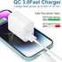 Phone Charger 3Pack 20W Dual Port QC + PD 3.0 Power Adapter PD Fast Wall Charger Block with 1 * 3FT&2 * 6FT C to C Cables Compatible with Phone 15...