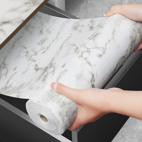Shelf and Drawer Liner for Kitchen Cabinet Non Adhesive Fridge Liner Washable Reusable Easy to Clean Strong Grip Liner for Cabinets, Dresser, Cupb...