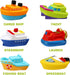 Bath Toys, 6 Packs Light up Boat Floating Rubber Set, Flashing Color Changing Light in Water, Tub Gift for Baby Infant Toddler Child Kid, Bathtub ...