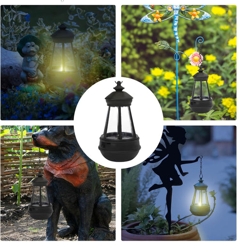 Replacement Solar Light Parts Garden Statue Gnome Solar Light Replacement Plastic Solar Hanging LED Lantern for Outdoor DIY Fairy Garden Decor Gno...
