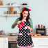 Violet Mist Vintage Apron for Women, Pink Polka Dot Retro Stylish Apron with Pockets, Adjustable Neck Strap...