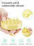 HEETA Scalp Massager with Soft Silicone Bristles - Promotes Hair Growth, Exfoliates Scalp, Removes Dandruff, and Enhances Shampoo Cleansing, Yello...