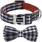 Soft &Comfy Bowtie Dog Collar,Detachable and Adjustable Bow Tie Collar,for Small Medium Large Pet (Medium (Pack of 1), Black and Whit)...