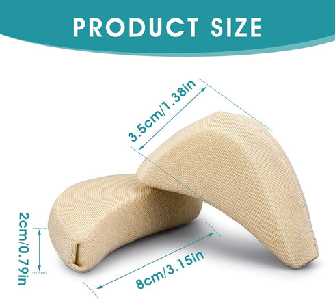 Sibba 4 Pieces Toe Filler Inserts Unisex Breathable Soft Big Toe Plug Forefoot Pad Shoe Filler for High Heel Foot Pain Relief for Women Girls (Nud...