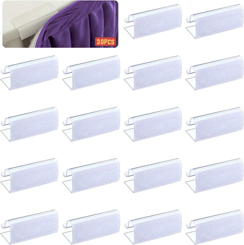 Hilitchi 30Pcs Table Cover Tablecloth Clips EC Model Table Skirting Clips with Hook and Loop at The Back Side for Table 3/4inch - 1inch...