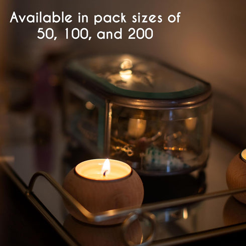 Stonebriar Bulk 50 Pack Unscented Smokeless Long Tea Light Candles with 8 Hour Extended Burn Time, White, 50 Count...