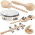 6PCS Musical Instruments for Kids Toddler Natural Wooden Percussion Toy Sets Preschool Education Music Instruments Present for Birthday Christmas ...
