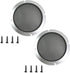 Fielect 2Pcs 6.5" Speaker Grill Cover Mesh Decorative Circle SubWoofer Grill Cover Guard Protector Cover Audio Accessories Metal Trim Silver with ...