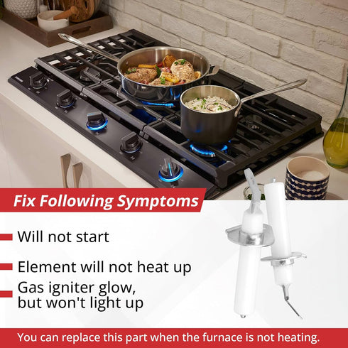 2 Pack 8523793 Gas Range Stove Ignitor Electrode Replacement for Whirlpool Gas Range Igniter,Amana oven ignitor and Kenmore gas stove parts WP8523...