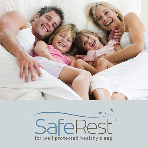 SafeRest Pillow Protector - Pack of 1 - Standard Size Waterproof Pillow Cover - Zippered Pillow Encasement for College Dorm Room, New Home, First ...
