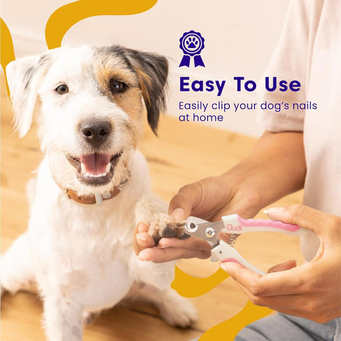 Dudi Pet Cat Nail Clippers and Nail File - Cat Nail Trimmers with Lock Guard - Razor Sharp Grooming Clipper Trimmer Blades for All Breed Sizes - W...