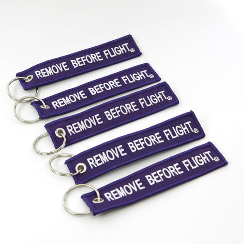 Remove Before Flight Key Chain - 5pcs - Purple...