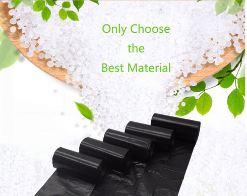 Black Trash Bag,Gereen 2 Gallon Black Trash bag Garbage Bag Trash Can Liner (2 Gallon (150 Count), Black)...