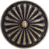 Bezelry 10 Pieces Flower Shield Metal Shank Buttons. 23mm (7/8 inch) (Antique Brass)...