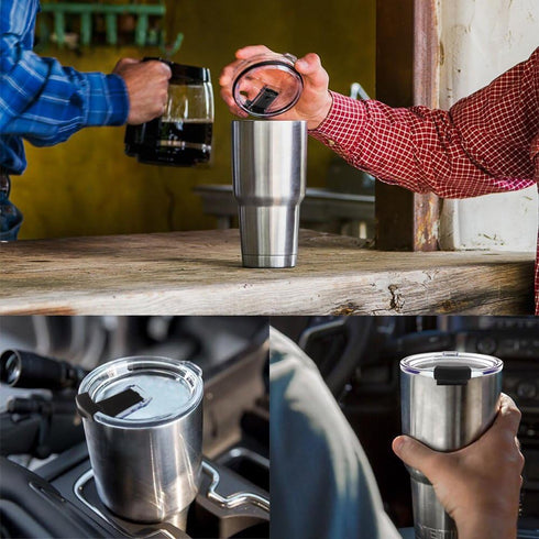 30 oz Tumbler Lids, Fits for YETI Rambler, Ozark Trail, Old Style Rtic(Launched before 2016) and More, SENHAI 3 Pack Spill-proof Splash Resistant ...
