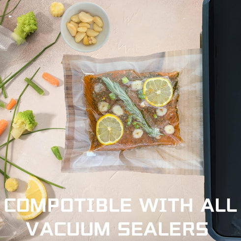 Vacuum Sealer Bags Rolls 2PACK 6" x 16.4' - 8mil Commercial Grade Heavy Duty BPA Free,Great for Vac storage Sous Vide Cooking,Meal Prep...