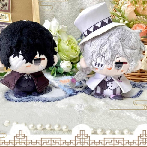 CALEMBOU Anime Plush Keychain for Backpack, 4" Cute Chibi Plush Figure Key Chain Anime Charms, Dazai Chuuya Gogol Plush for BSD Fans (Nikolai Gogo...