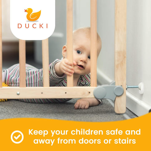 Baby Gate Wall Protectors - Clear, Self-Adhesive Bumpers for Safety Gates - Removable, Reusable & Washable Padding | Essential Accessories for Chi...