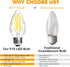 ROMANJOY F15 Dimmable LED Light Bulbs Led Porch Light Bulb 8W Equivalent 80W 2700K Warm White E26 Edison Vintage Bulb Flame Wrinkle Clear Glass Co...