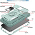 Case for iPhone 13, Shockproof Impact Resistant with Slide Lens Protective Cover Case for iPhone 13 (6.1 inch) (Grey Green)...