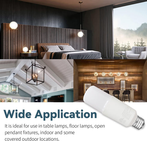 EP 75W Equivalent LED Bulb - 12W 1100 Lumens 5000K Daylight White Non-Dimmable E26 Medium Base - Bright Bulbs for Home, Bedroom, Office Lamp, 6 Pa...