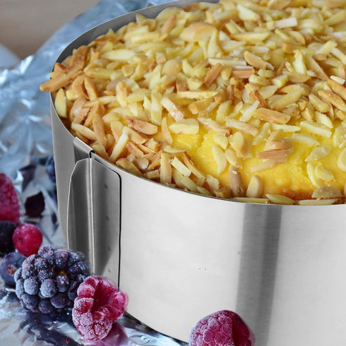 6-12 Inch Stainless Steel Adjustable Cake Mold Ring Mousse Baking Mould with Collars, 4 x 394 Inch Clear Strips, Transparent Rolls, Mousse Acetate...