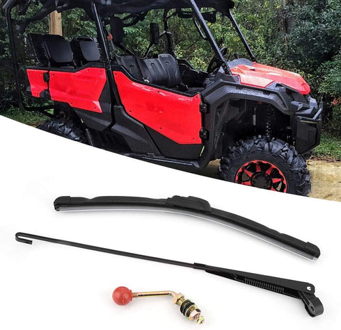 UTV manual windshield wiper arm length 450mm/17.7 inch wiper blade length about 400mm/15.7 inch (3 pieces/set)...