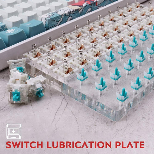 Gliging 30 Switch Tester Opener Acrylic Lube Station DIY Cover Removal Platform Keycaps Puller for Custom Cherry Mechanical Keyboard...