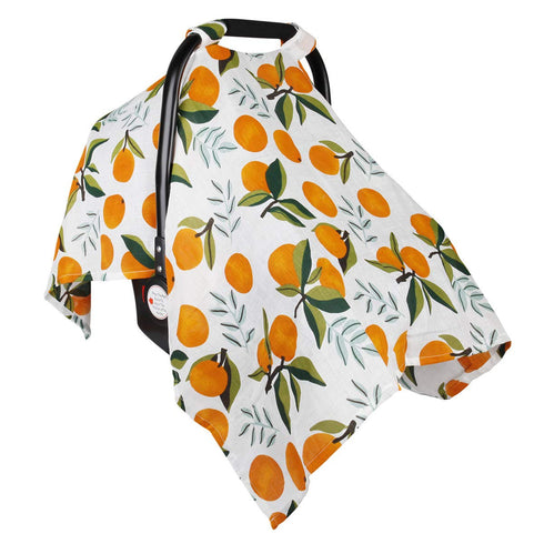 Baby Car Seat Cover Infant Carseat Canopy, Metplus Cotton Muslin Carrier Covers, Summer Stroller Canopie - Extra Wide Universal Fit, Lightweight B...