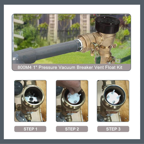 2 pack 800M4 Vent Float Repair Kit for Watts 1" 800QT Backflow Valve, Repalce 0887715 887715 RK 800M4-FR-V1 Pressure Vacuum Breaker...