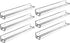 AMT 6 Pack Acrylic Floating Shelves, 15" L x 1.8" W, Clear Bathroom Wall Shelf, Bookshelves, Invisible Display for Office, Bedroom, Small Gap Allo...