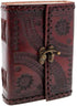 MONTEXOO Leather Bound Journal Sketch book with lock for Men Women Unlined Paper 200 Pages - Genuine Journals for Writing Handmade 6 x 8 inch Brow...