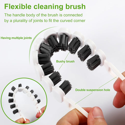 3 Pcs Hard Bristle Crevice Cleaning Brush, Bendable Brush, Small Cleaning Brushes, Thin Crevice Brush, Gap Brush,Scrub Brush for Household Use Bat...