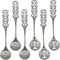 6Pcs Vintage Coffee Spoons 18/10(304) Stainless Steel Sugar Stirring Spoon Retro Royal Style Teaspoon with Slotted Design for Dessert Ice Cream Mi...