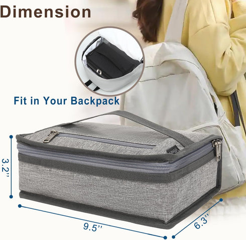 FlowFly Small Insulated Lunch box Portable Soft Bag Mini Cooler Thermal Meal Tote Kit with Handle for Work & School, Heather Grey...