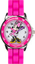 Minnie Mouse Kids' Analog Watch by Accutime - Pink Bezel, Strap & Dial, Time-Teacher Model MN1157...