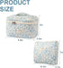 2 Pcs Cotton Quilted Makeup Bag Set, Floral Cotton Cosmetic Bag, Aesthetic Toiletry Travel Organizer Bag for Women Girls (Large+Medium)...
