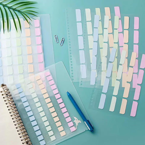 12 Pack Book Tabs for Annotating Books for A5 Refillable Notebook Index Tab 384 Page Tabs for Book Annotation...