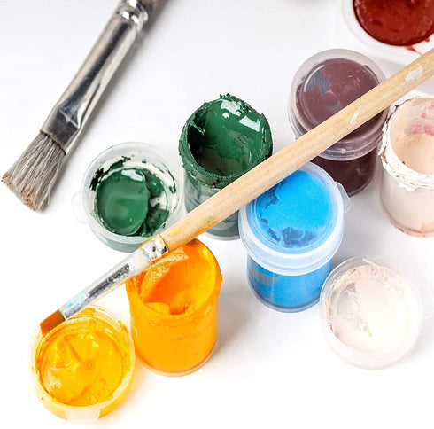 Small Paint Cup with Lids, Plastic Mini Paint Containers DIY Craft Storage Containers Craft Paint Cup for Paint Beads Seeds Clay or Others (25 Pie...