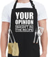 Grill Aprons for Men Funny - Your Opinion Wasn’t in the Recipe - Men’s Kitchen Chef Cooking Grilling BBQ Apron with 2 Pockets - Birthday Fathers D...